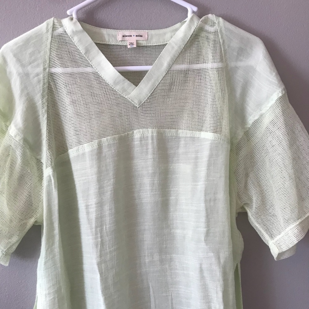 LIME MESH JERSEY TOP‎